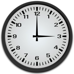 openclipart圖庫：3 o'clock