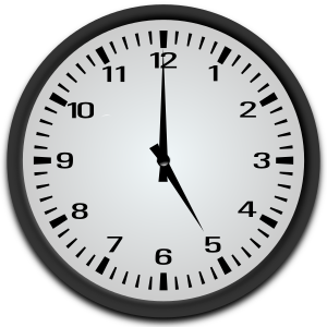 openclipart圖庫：5 o'clock