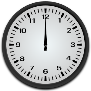 openclipart圖庫：12 o'clock