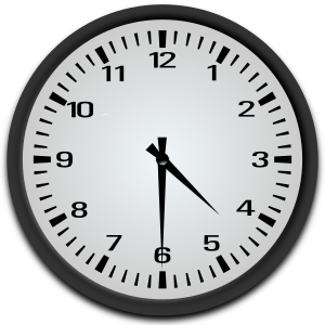 openclipart圖庫：Half Past 4 o'clock