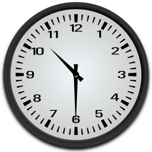 openclipart圖庫：Half Past 10 o'clock