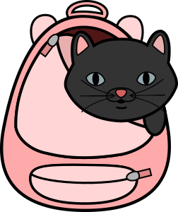 openclipart圖庫：Cat In A Bag