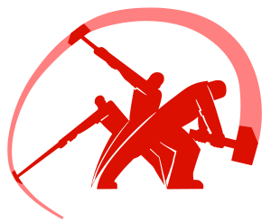 openclipart圖庫：Worker fight unite (simplified)