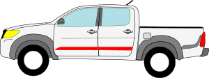 openclipart圖庫：Toyota Hilux, side view