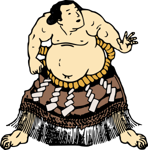 openclipart圖庫：Sumo Wrestler - Hand Out