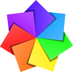 openclipart圖庫：Color Star 2