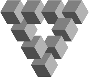 openclipart圖庫：Impossible 3D Penrose Triangle