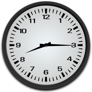openclipart圖庫：Quarter past 8 o'clock