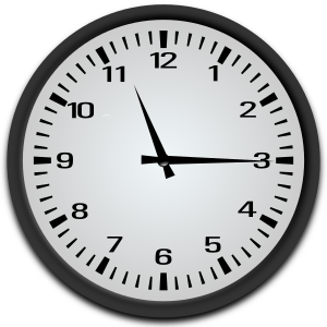 openclipart圖庫：Quarter past 11 o'clock