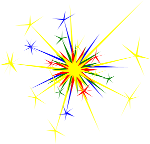 openclipart圖庫：Multicolored Sparkle