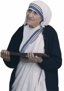 openclipart圖庫：Mother Teresa Public Domain Trace