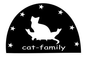 openclipart圖庫：Cat-family-silhouette