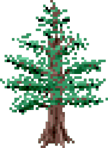 openclipart圖庫：Pixel Pine Tree