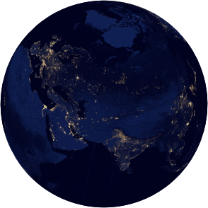 openclipart圖庫：Earth At Night Globe