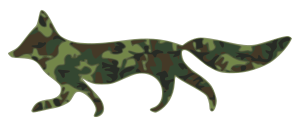 openclipart圖庫：Fox-with-camouflage-pattern