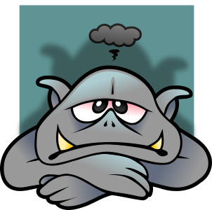 openclipart圖庫：Depressed Troll avatar