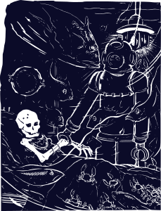 openclipart圖庫：Under Water Man