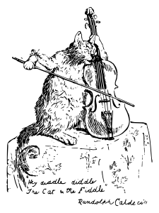 openclipart圖庫：fiddle cat