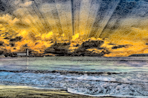 openclipart圖庫：Sea Sunset Daily Sketch