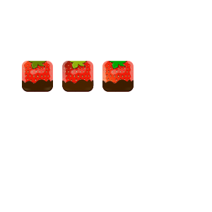 openclipart圖庫：Ana 3er Strawberry Icon with chocolate