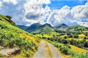 openclipart圖庫：Green Rolling Hills Landscape