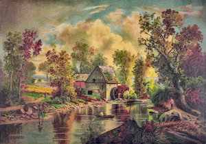 openclipart圖庫：The Old Mill Stream Painting