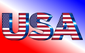 openclipart圖庫：USA Flag Typography