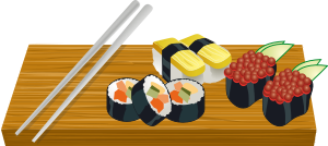 openclipart圖庫：Sushi on a Board