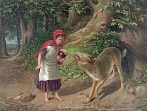 openclipart圖庫：Little Red Riding Hood Painting