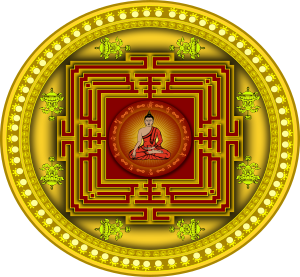 openclipart圖庫：Mandala with Buddha