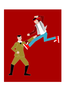 openclipart圖庫：Bad guy vs ninja cop