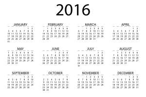 openclipart圖庫：2016 Calendar