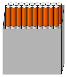 openclipart圖庫：Box of 20 cigarettes