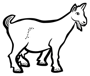 openclipart圖庫：goat - lineart