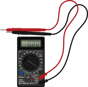 openclipart圖庫：Multimeter with test leads