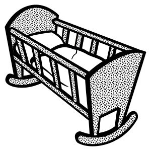 openclipart圖庫：cradle - lineart