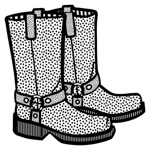 openclipart圖庫：boots - lineart