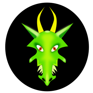 openclipart圖庫：Face of a Green Dragon