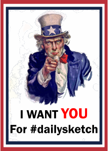 openclipart圖庫：Uncle Sam Wants You For Dailysketch (Cleaned Up)