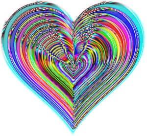 Clipart - Rainbowrific Heart Enhanced 2