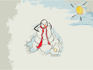 openclipart圖庫：Melting Snowman: Daily Sketch 25