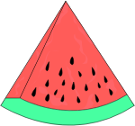 openclipart圖庫：Slice Watermelon Sketch