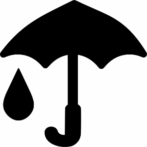 openclipart圖庫：Umbrella and Raindrop Icon
