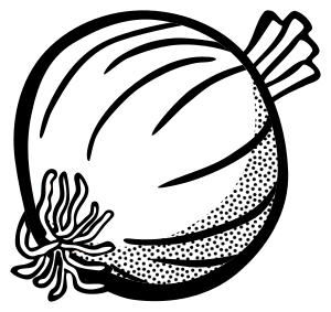 openclipart圖庫：onion - lineart