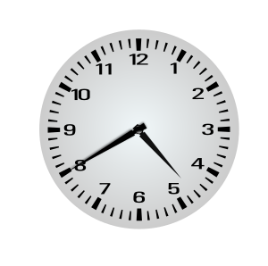 openclipart圖庫：Twenty Minutes Before Five - 4:40