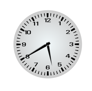 openclipart圖庫：Twenty Minutes Before Six - 5:40