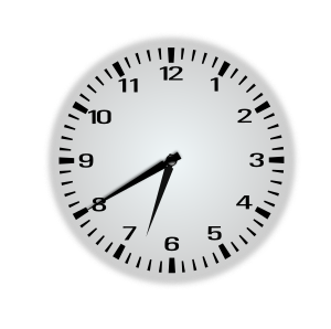 openclipart圖庫：Twenty Minutes Before Seven - 6:40