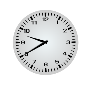openclipart圖庫：Twenty Minutes Before Ten - 9:40