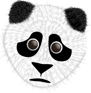 openclipart圖庫：Fuzzy Panda Bear