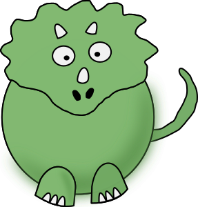 openclipart圖庫：Green Dino: Remix